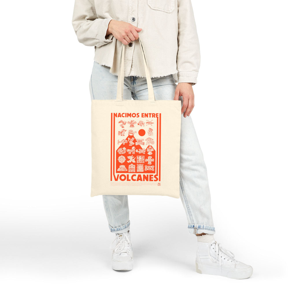 Nacimos Entre Volcanes Cotton Canvas Tote Bag