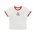Suave Retro Girly Black and Red Ringer Tee