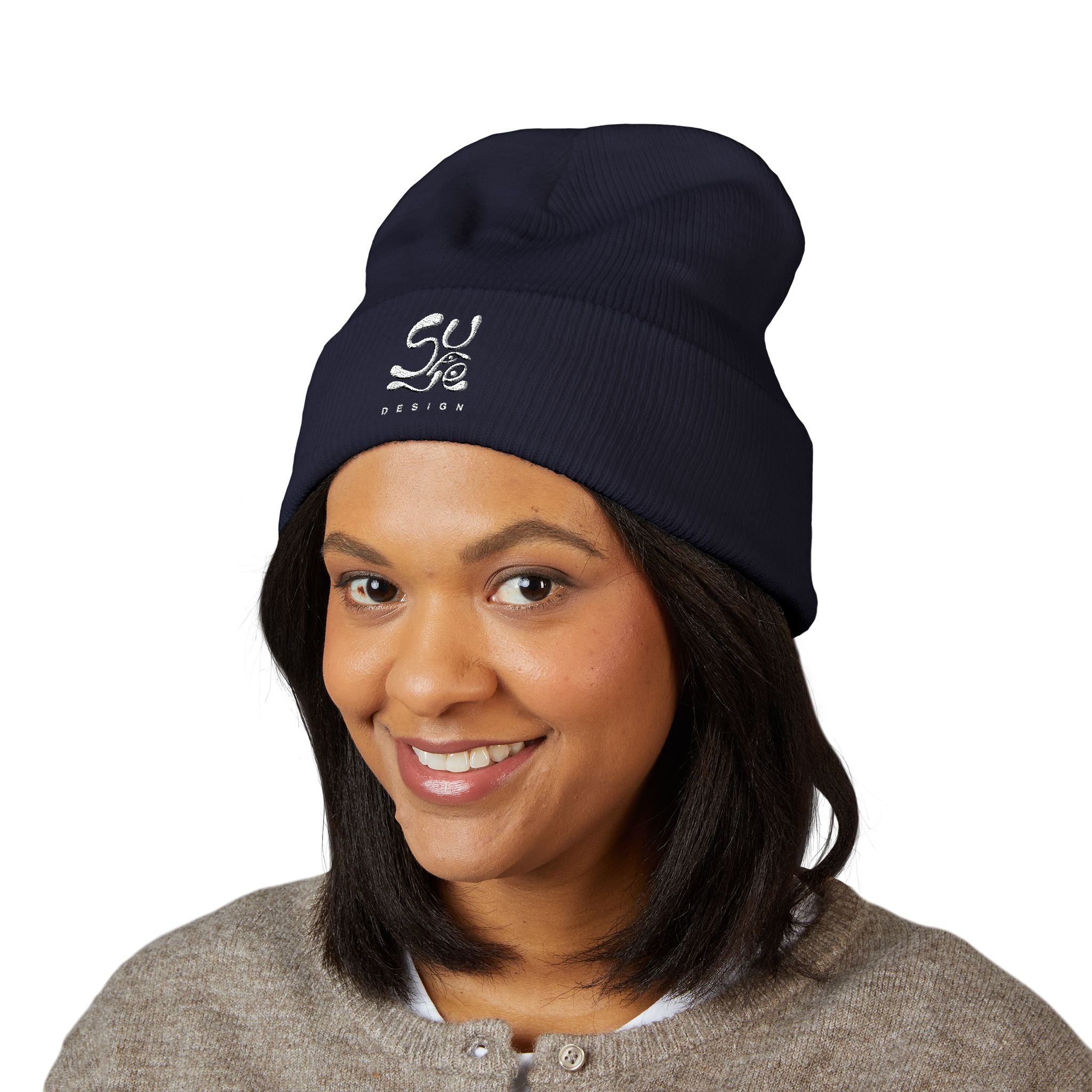 Suave Embroidered Cuffed Beanie