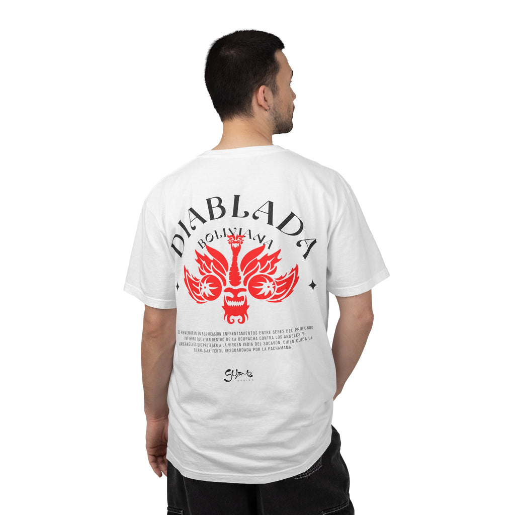 Bolivian Diablada Unisex White Tee