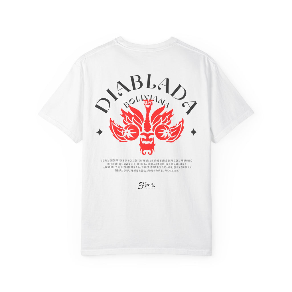 Bolivian Diablada Unisex White Tee