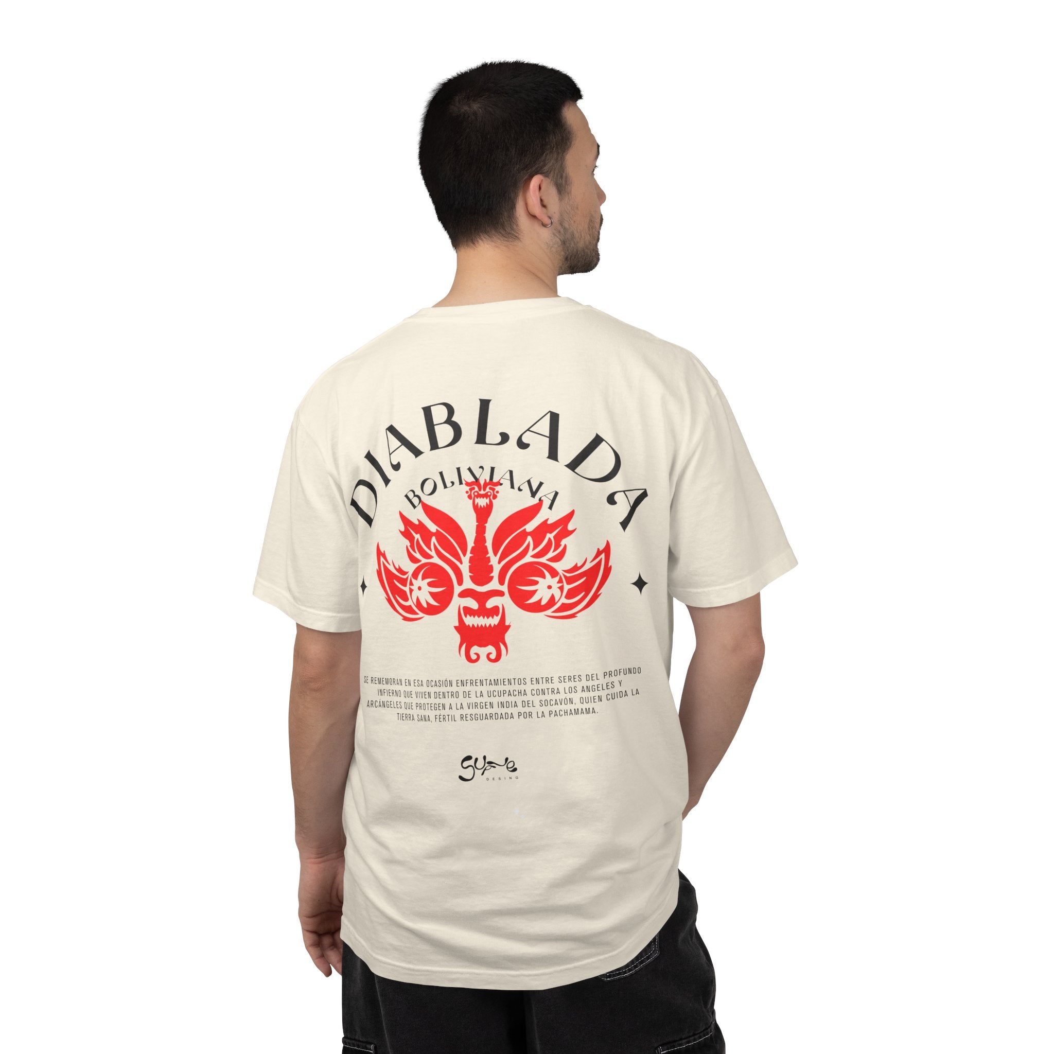 Bolivian Diablada Unisex White Tee