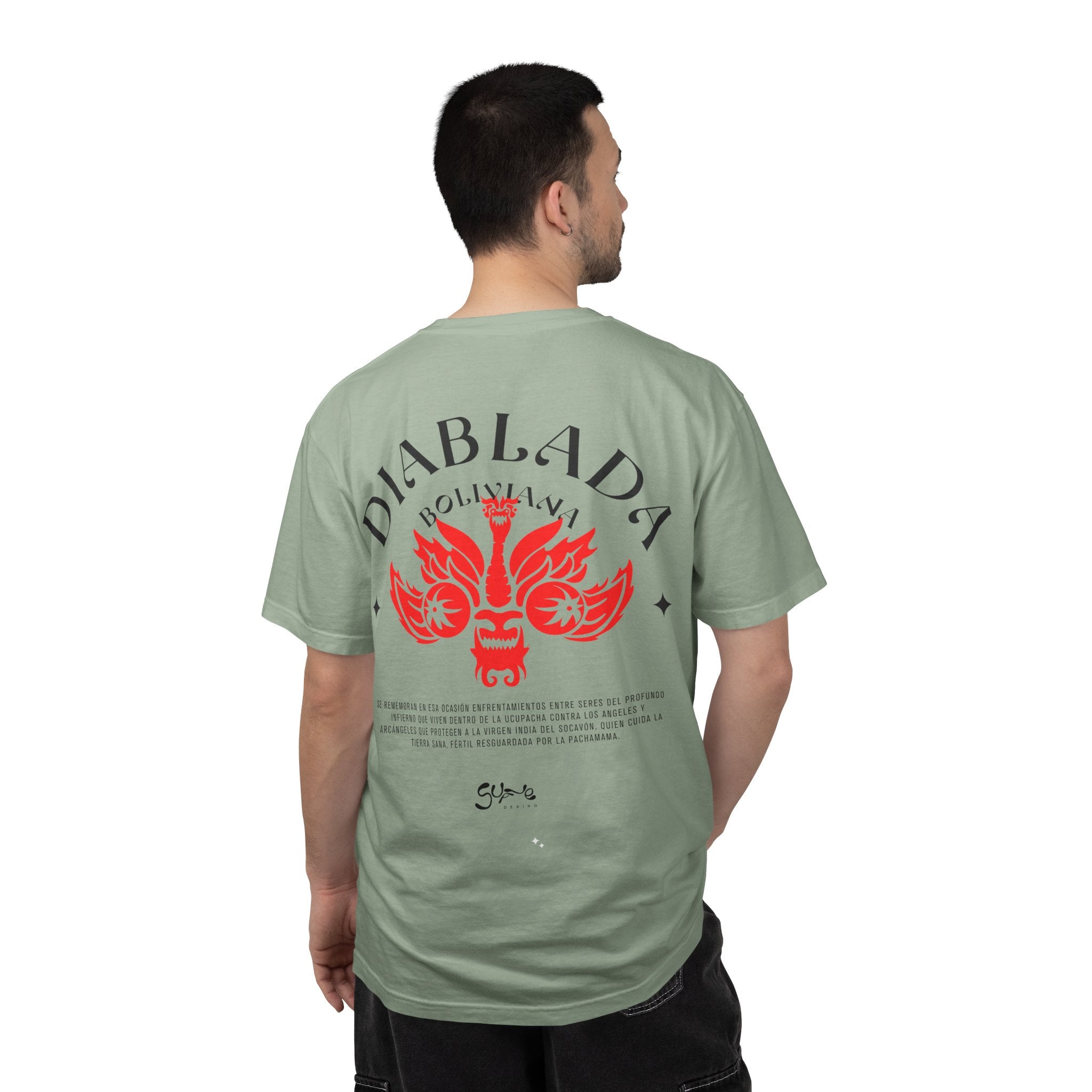 Bolivian Diablada Unisex White Tee
