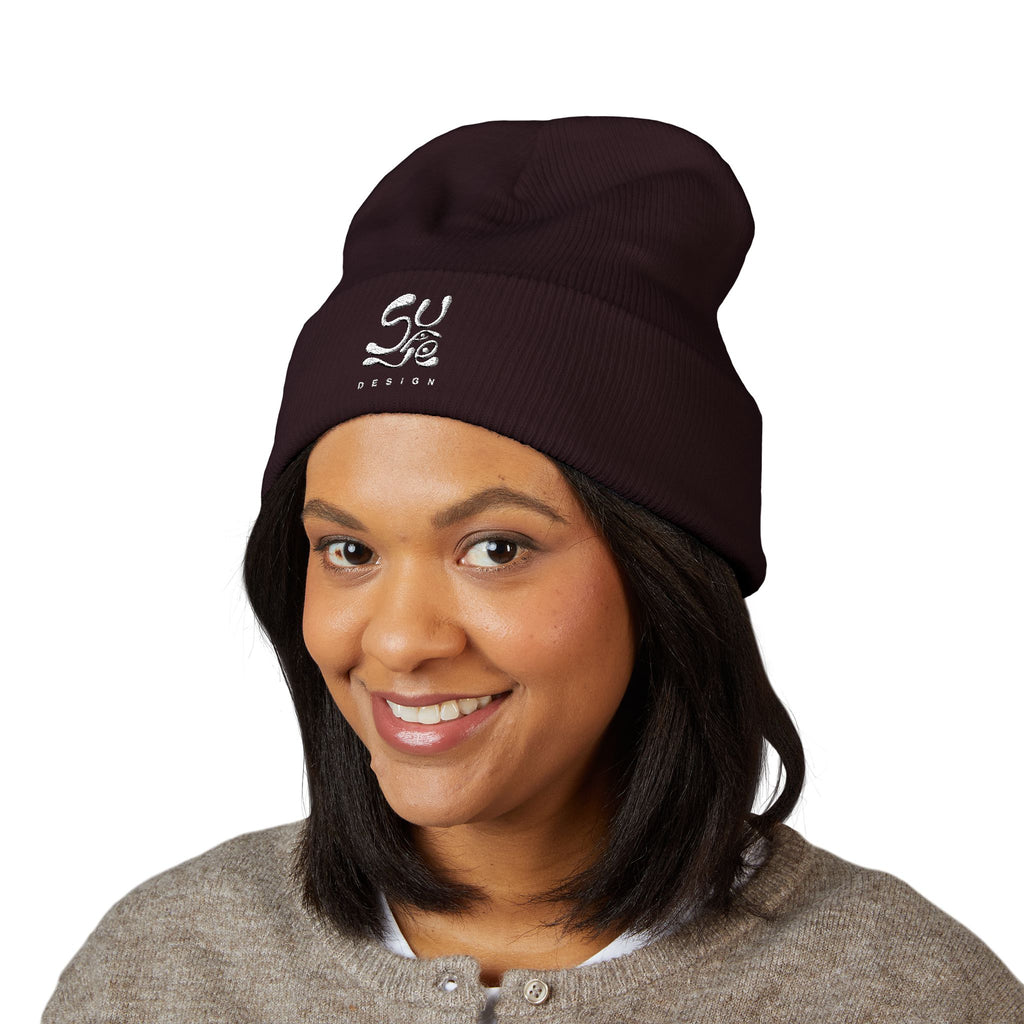 Suave Embroidered Cuffed Beanie