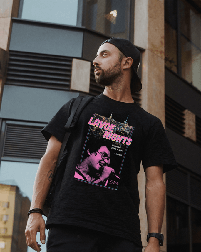 Male model wearing a suave design t shirt